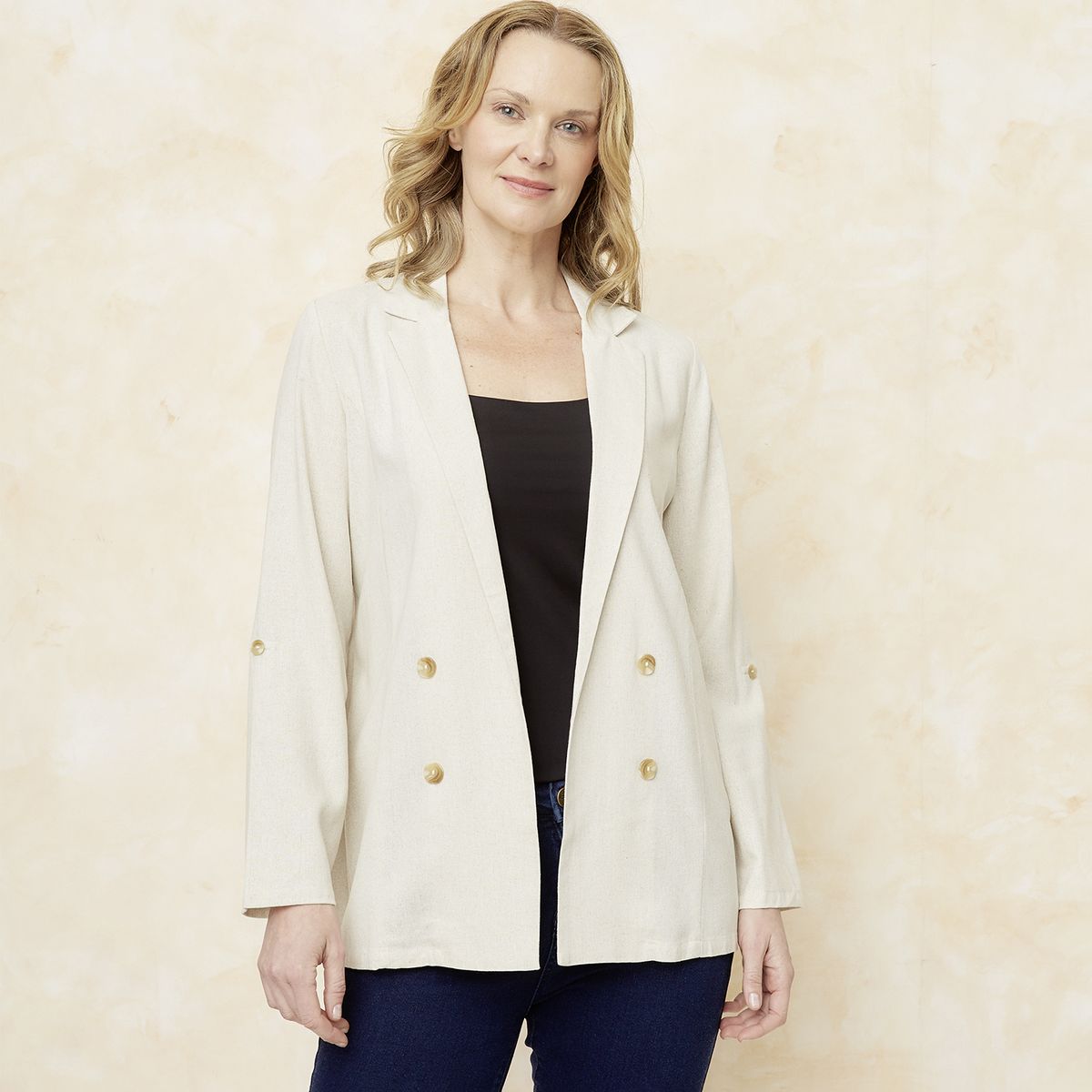 S COCCI - Blazer Lino Viscosa Mujer S Cocci
