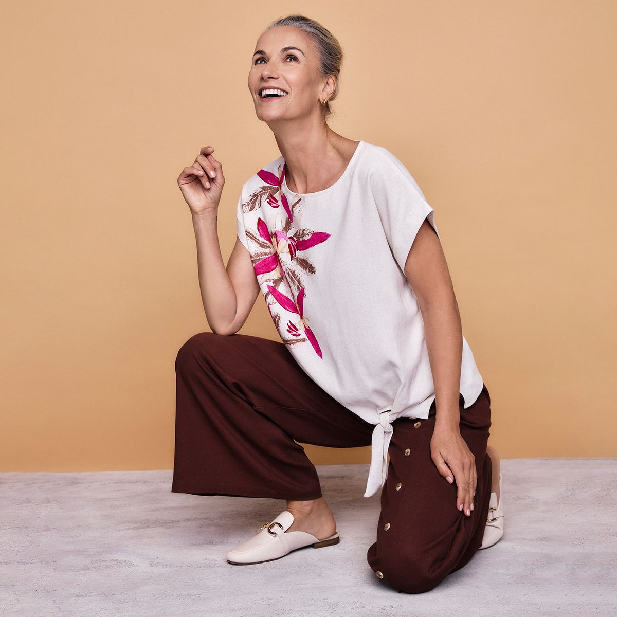 S COCCI - Blusa Mujer Manga Corta Lino S.Cocci