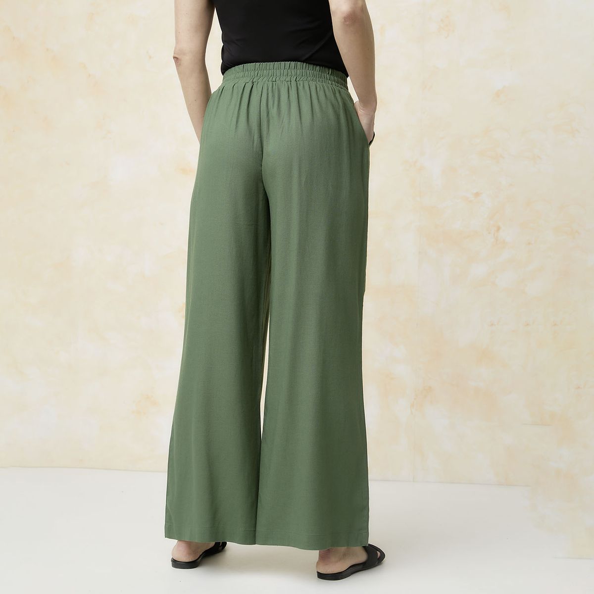 S COCCI - Pantalón Tiro Alto Lino Mujer S.Cocci