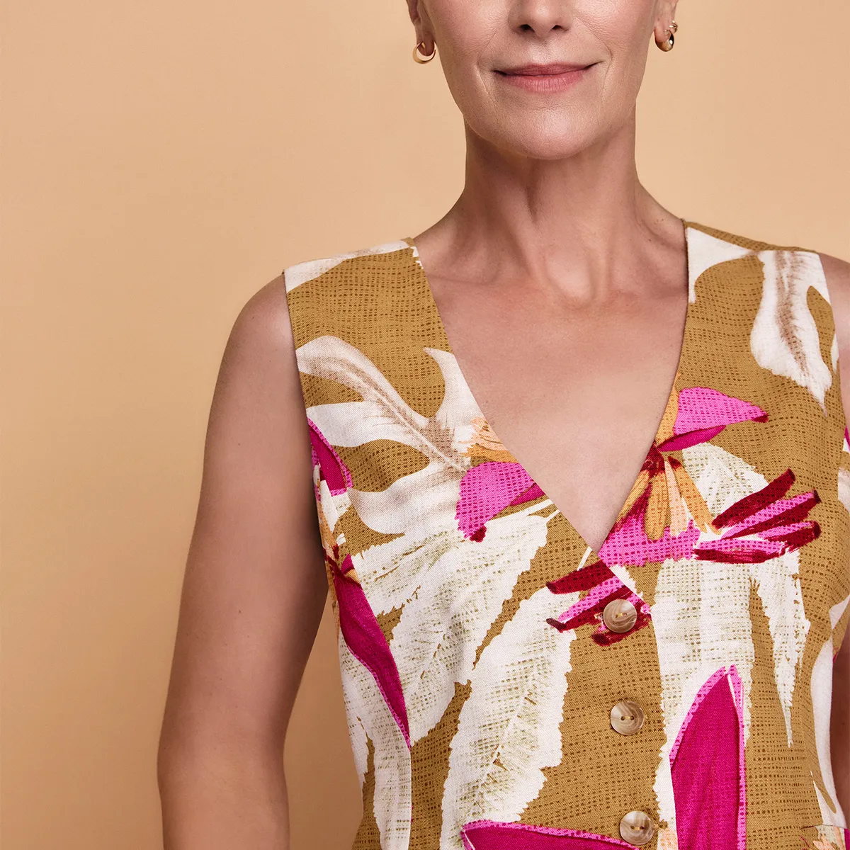 S COCCI - Vest Lino Viscosa Mujer S Cocci