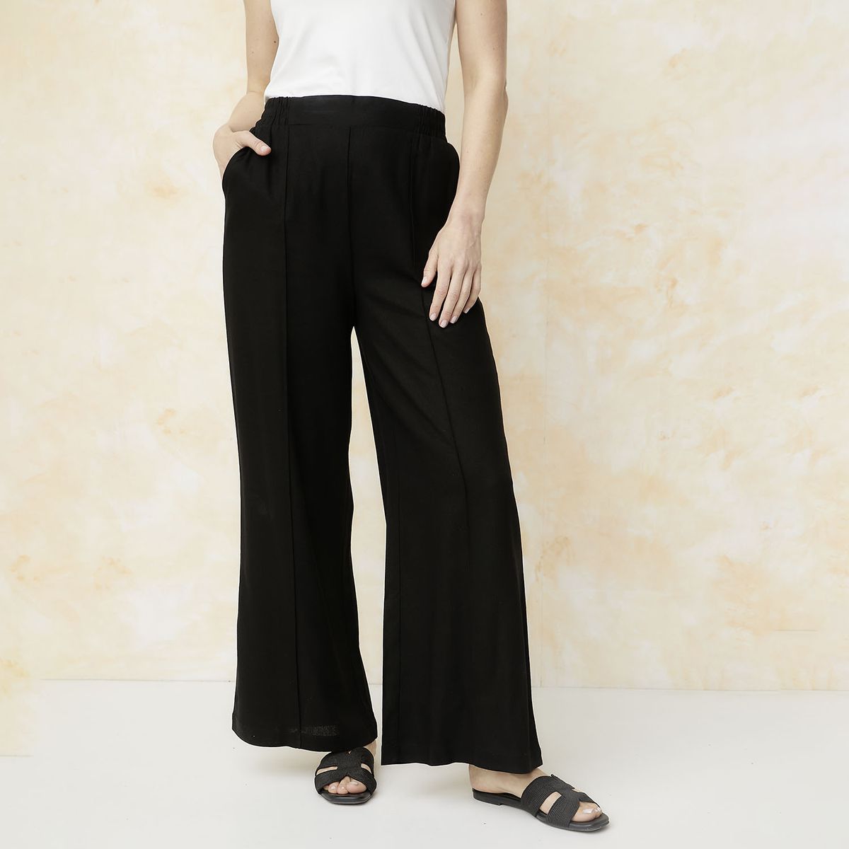 S COCCI - Pantalón Tiro Alto Lino Mujer S.Cocci