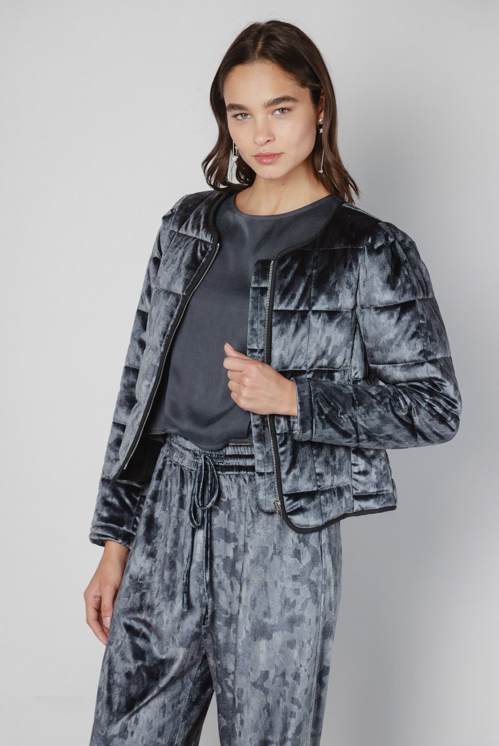 SINGOLARE - Chaqueta Velour Mujer Singolare