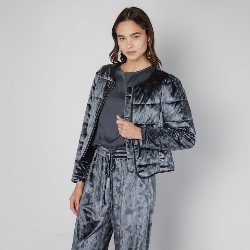 SINGOLARE - Chaqueta Velour Mujer Singolare