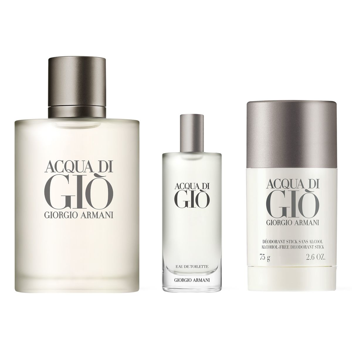GIORGIO ARMANI - Set Perfume Hombre Acqua di Giò Eau de Toilette 100ml + 15ml + Desodorante 75gr Giorgio Armani