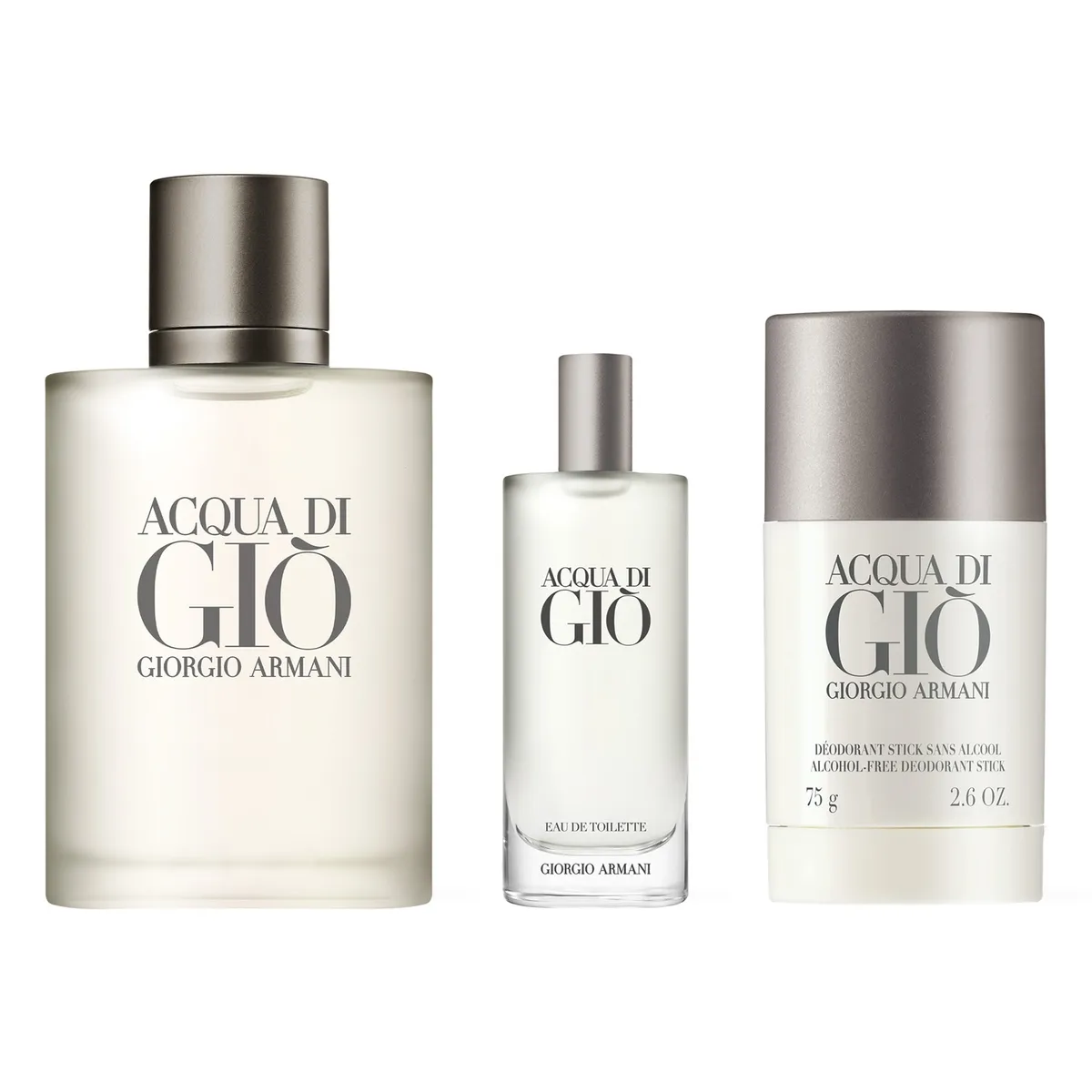 GIORGIO ARMANI - Set Perfume Hombre Acqua di Giò Eau de Toilette 100ml + 15ml + Desodorante 75gr Giorgio Armani