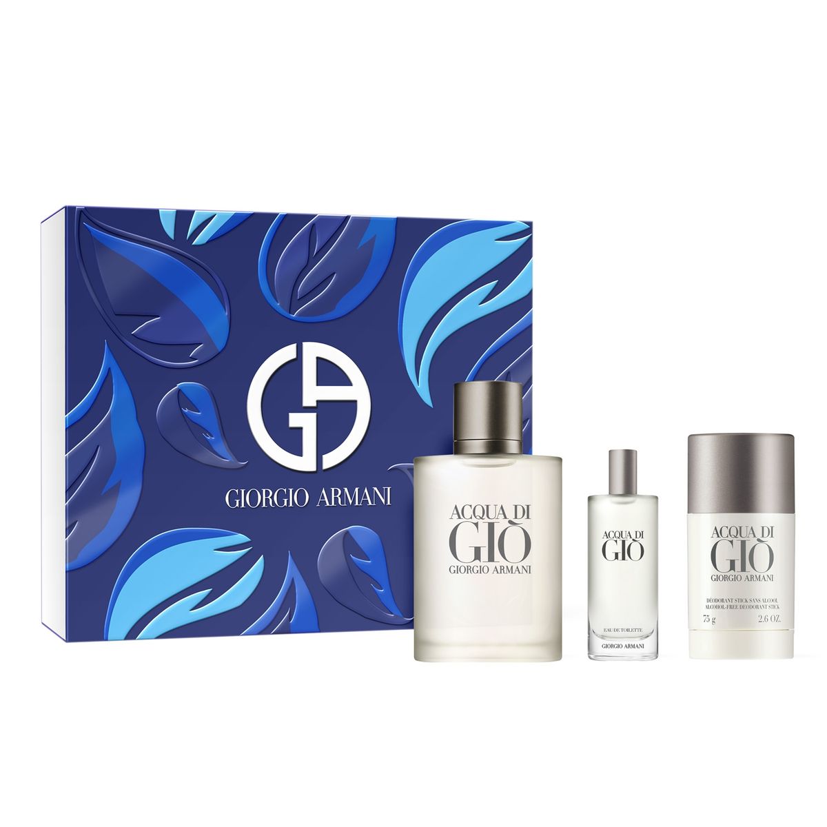 GIORGIO ARMANI - Set Perfume Hombre Acqua di Giò Eau de Toilette 100ml + 15ml + Desodorante 75gr Giorgio Armani