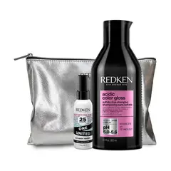REDKEN - Set Brillo Intenso Cabello con Color Acidic Color Gloss Shampoo Sin Sulfatos 300ml + One United 30ml