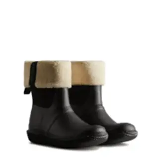 HUNTER - Sherpa Enrollable Bota Mujer Negro