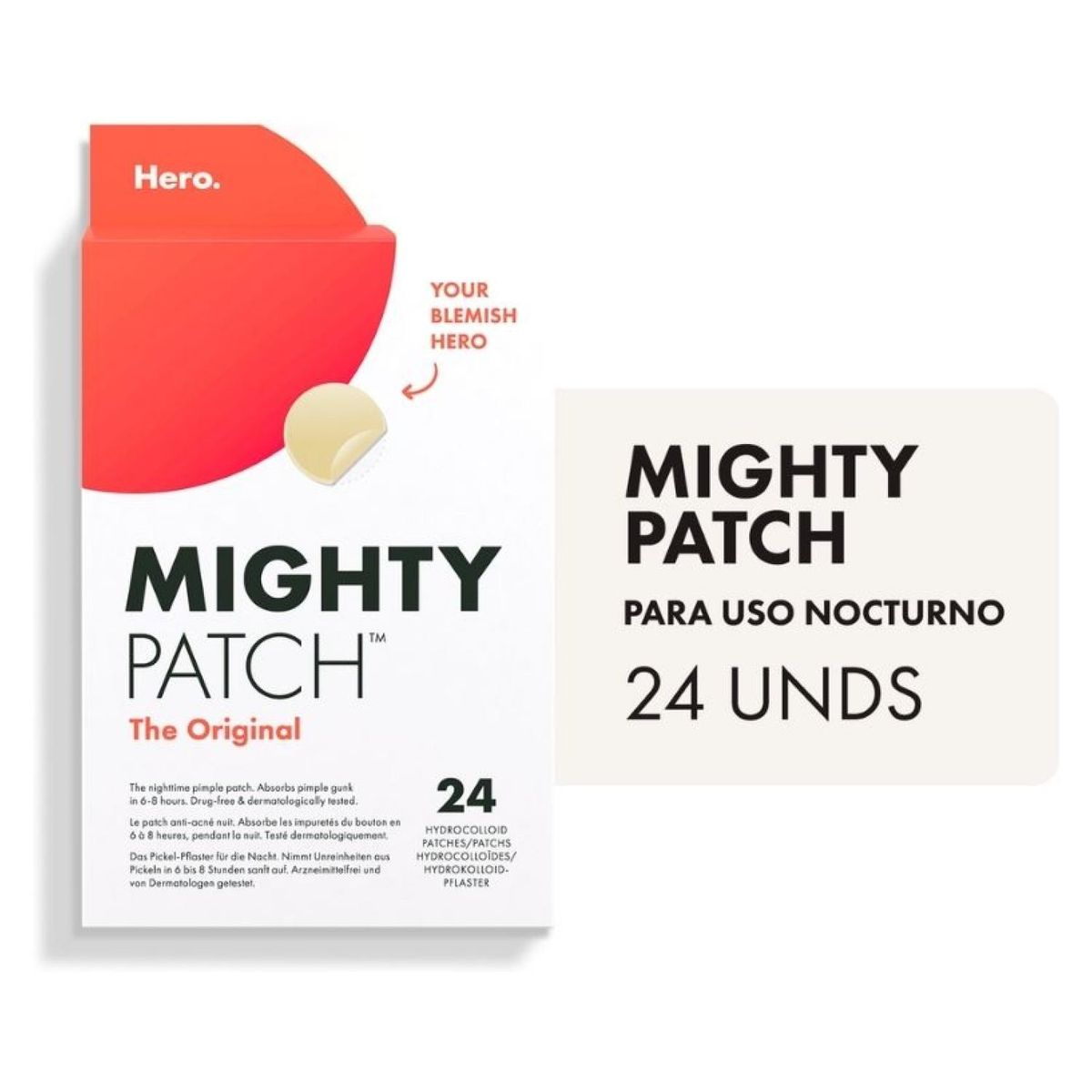 HERO - Parche acné con Hidrocoloide Mighty Patch Original Hero Parches