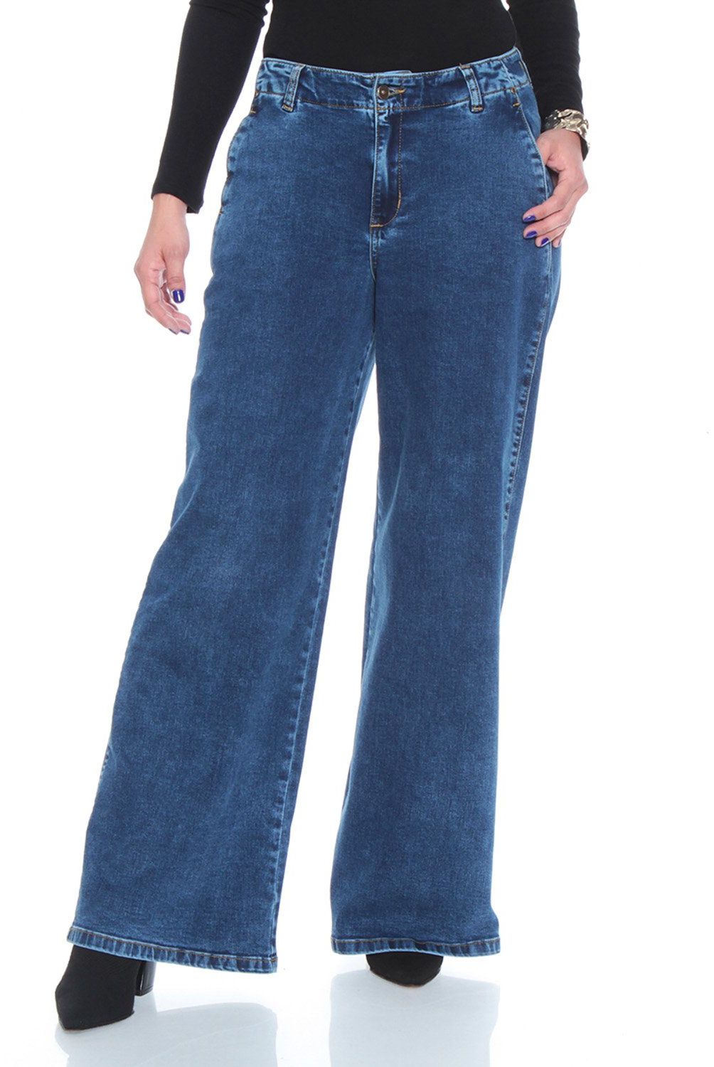 WADOS - Jeans Wide Leg Tiro Medio Mujer Wados