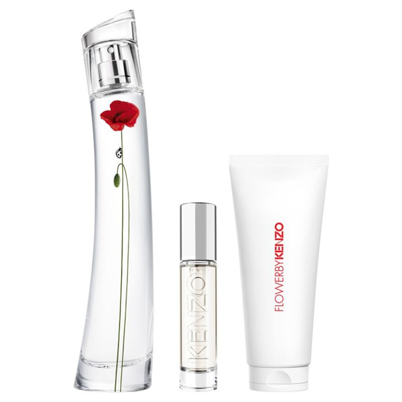 KENZO - Set Fragancia Femenina Flower La Recolte Parisienne EDP 75ml + Crema corporal 75ml + Perfumero viajero 10ml Kenzo