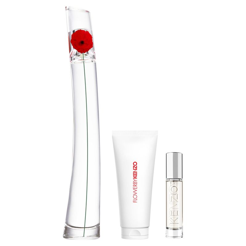 KENZO - Set Perfume Mujer Flower By Kenzo EDP 100 Ml + Fbk Edp Mujer 10 Ml + Body Milk 75 Ml Kenzo