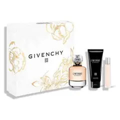 GIVENCHY - Set Fragancia Femenina Mujer L´interdit EDP 50ml + Crema Corporal 75ml + Perfume viajero 12,5ml