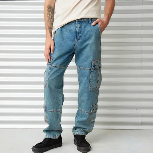 AMERICANINO - Jeans Cargo Americani Azul 44