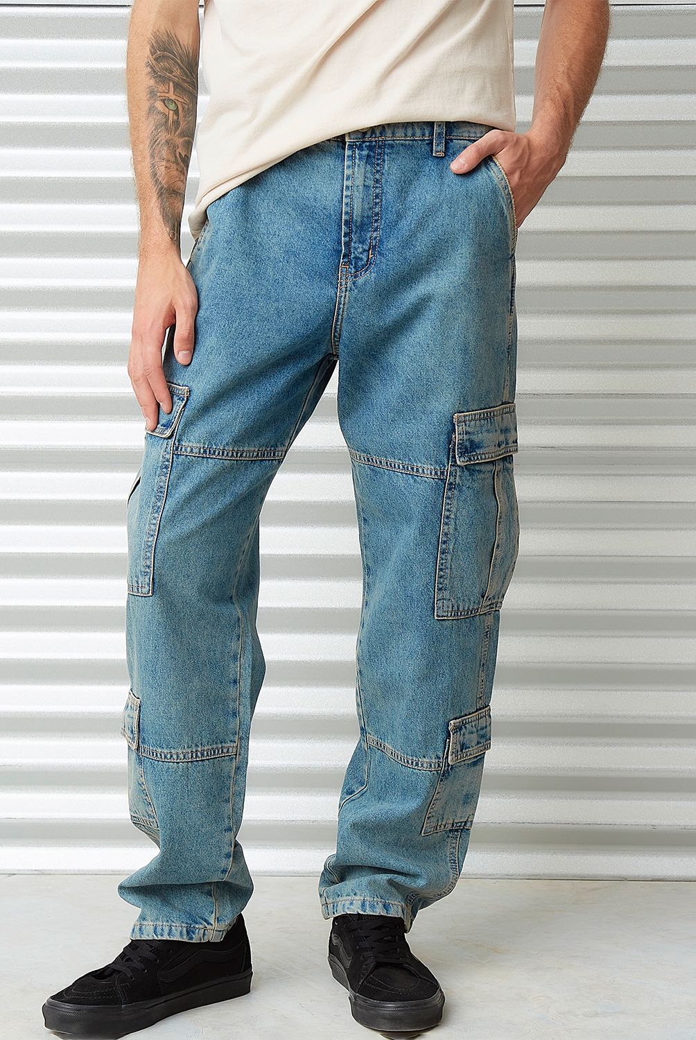 AMERICANINO - Jeans Cargo Americani Azul 44