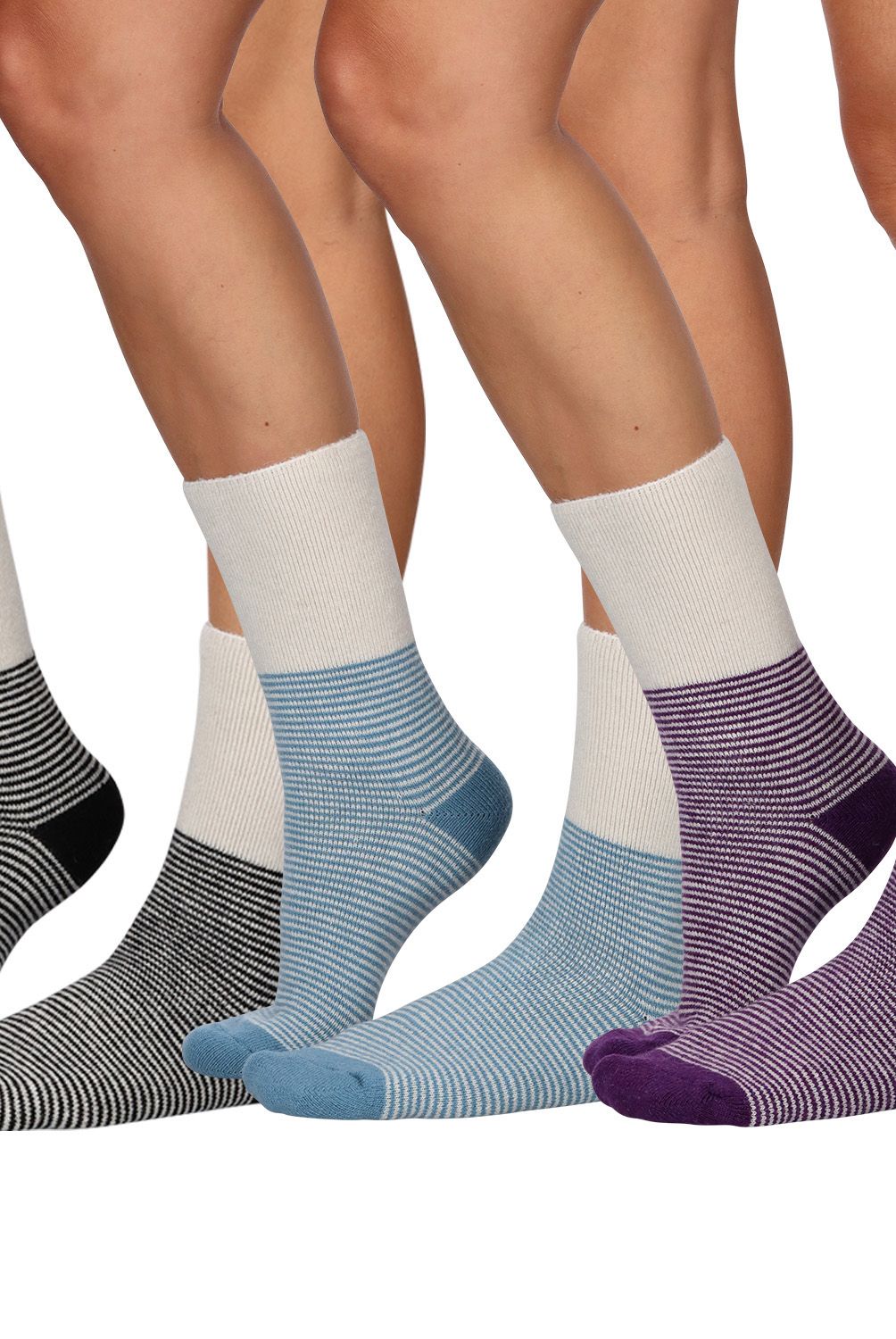 CAFFARENA - Pack de 3 Calcetines Termicos Cortos Mujer Caffarena