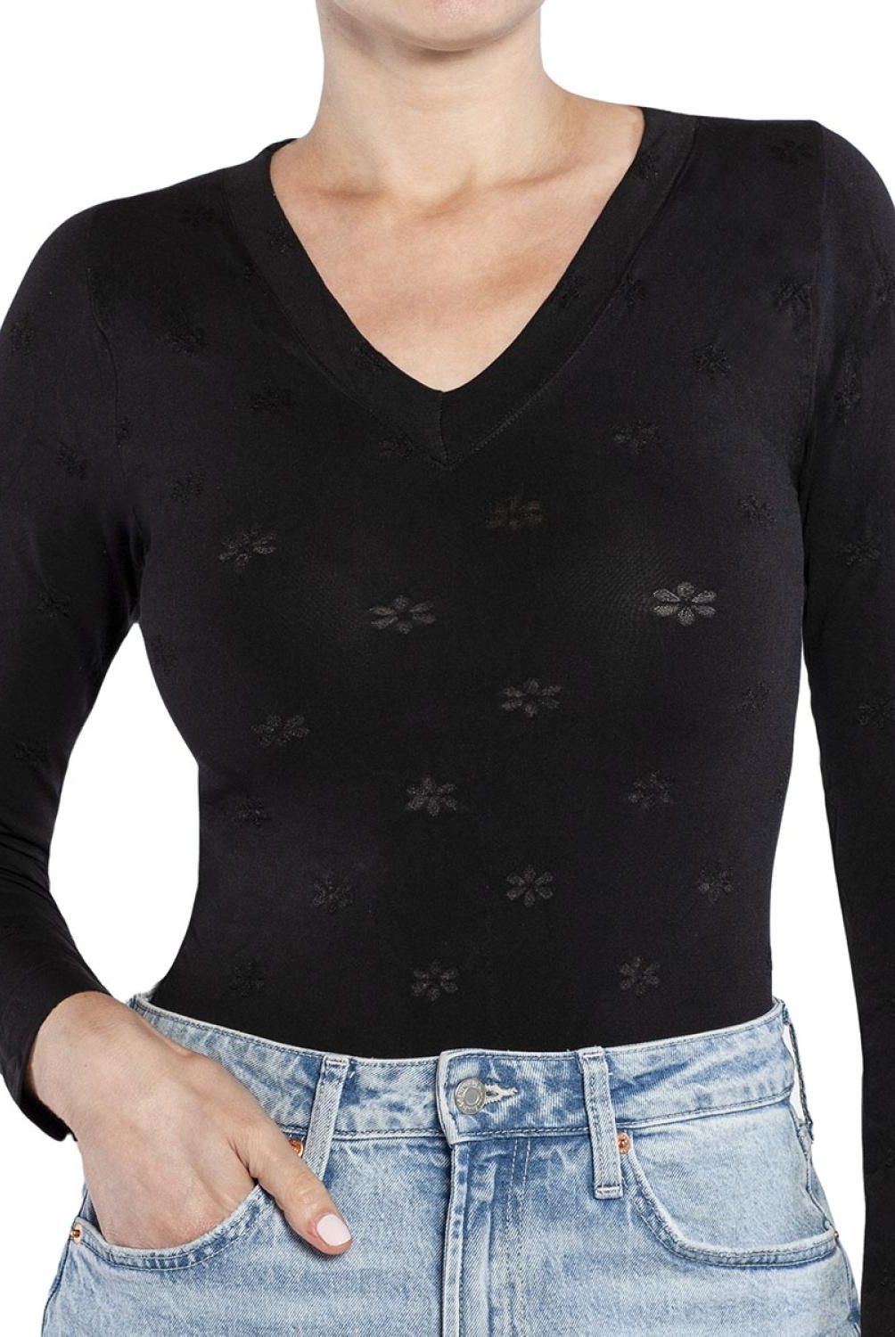 MONARCH - Polera Diseno Escote V Mujer Monarch