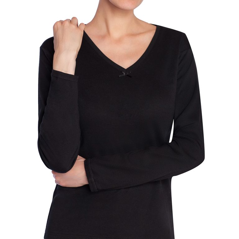 Camiseta Algodon V M.Larga Mujer