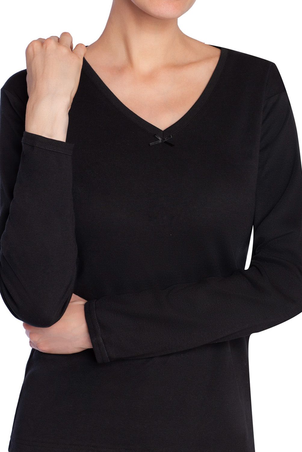 MONARCH - Camiseta Algodon V M.Larga Mujer Monarch