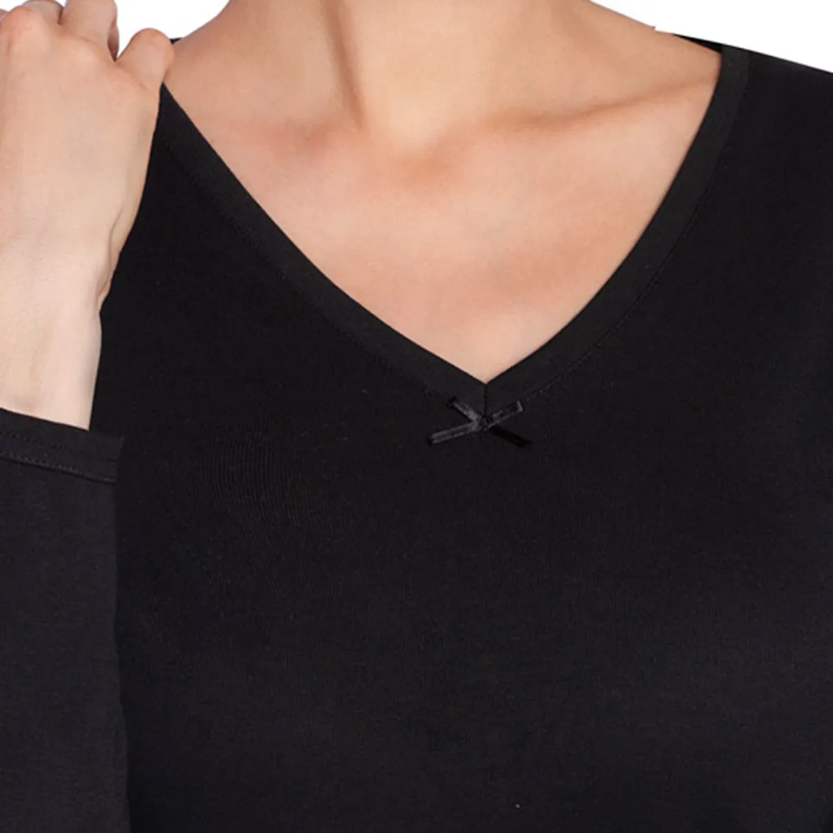 MONARCH - Camiseta Algodon V M.Larga Mujer Monarch