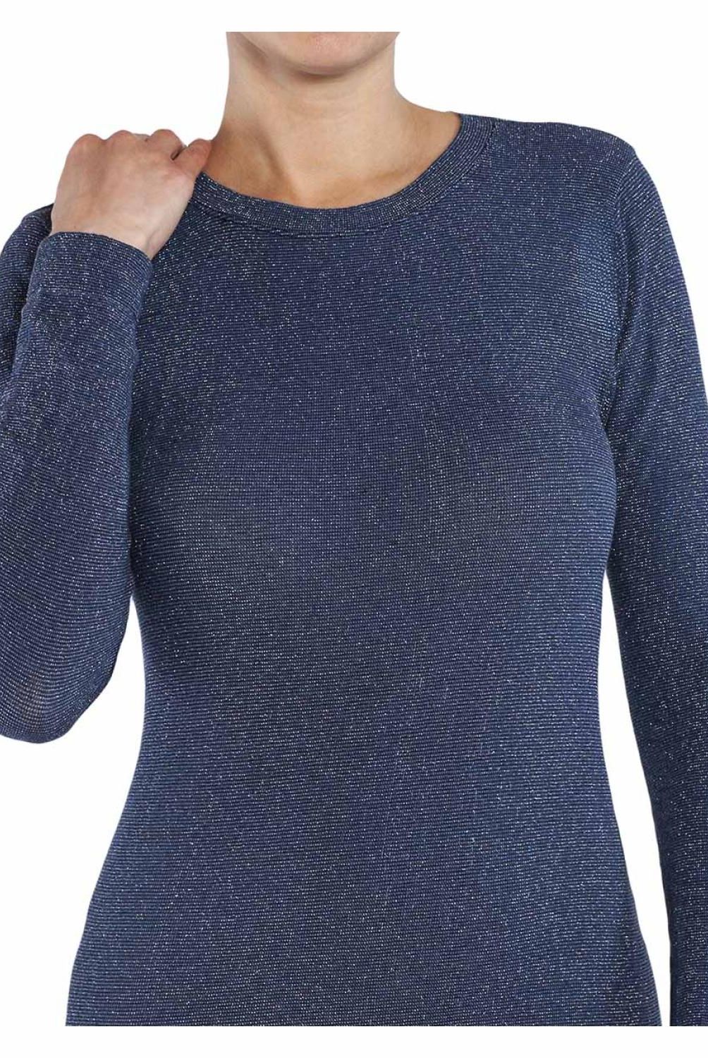 MONARCH - Polera Lurex Escote Polo Mujer Monarch