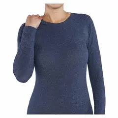 MONARCH - Polera Lurex Escote Polo Mujer
