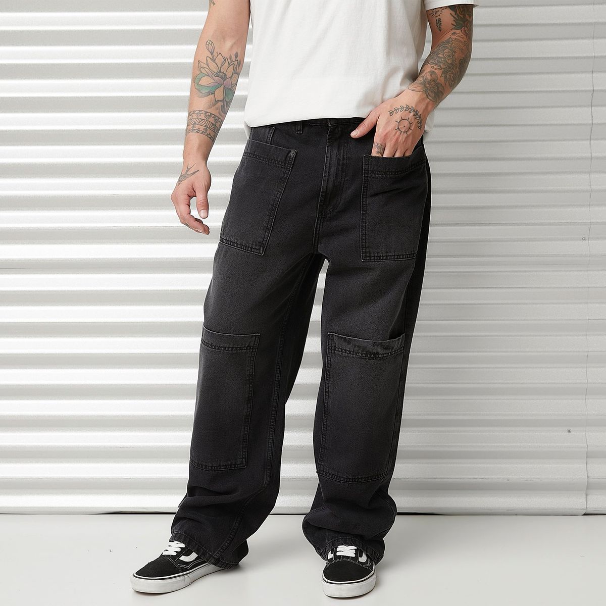 AMERICANINO - Jeans Baggy Cargo Pinzas Hombre Americanino