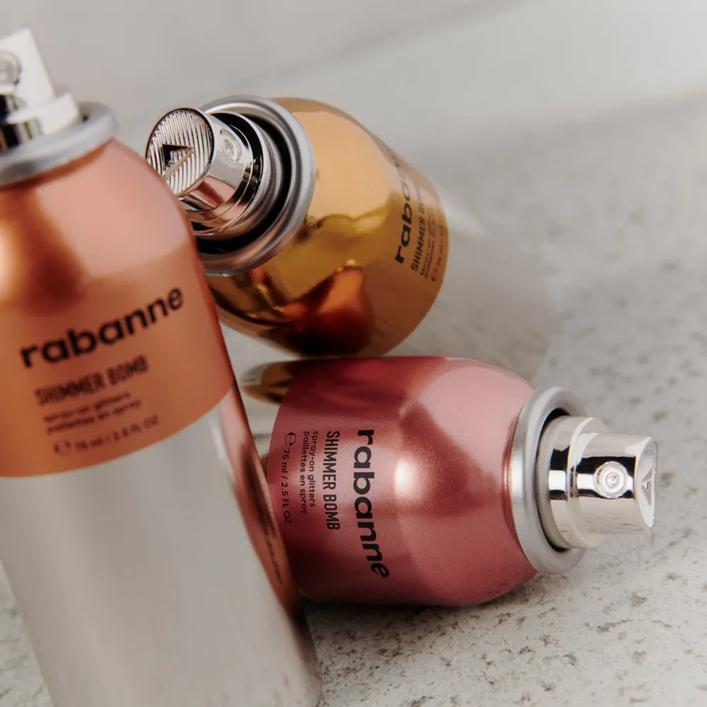 Rabanne Shimmer Bomb Spray-On Glitters Copper Dore, foto 5