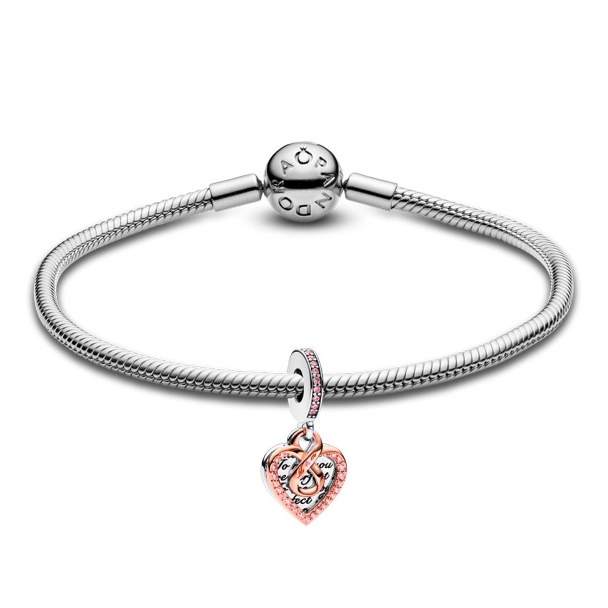 PANDORA - Brazalete Gift Set Corazón Infinito Doble  Mujer Pandora
