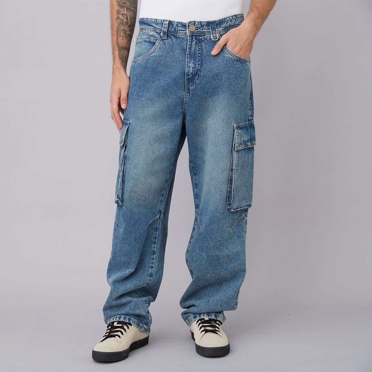 AMERICANINO - Jeans Fit Balloon Presilla Hombre Americanino