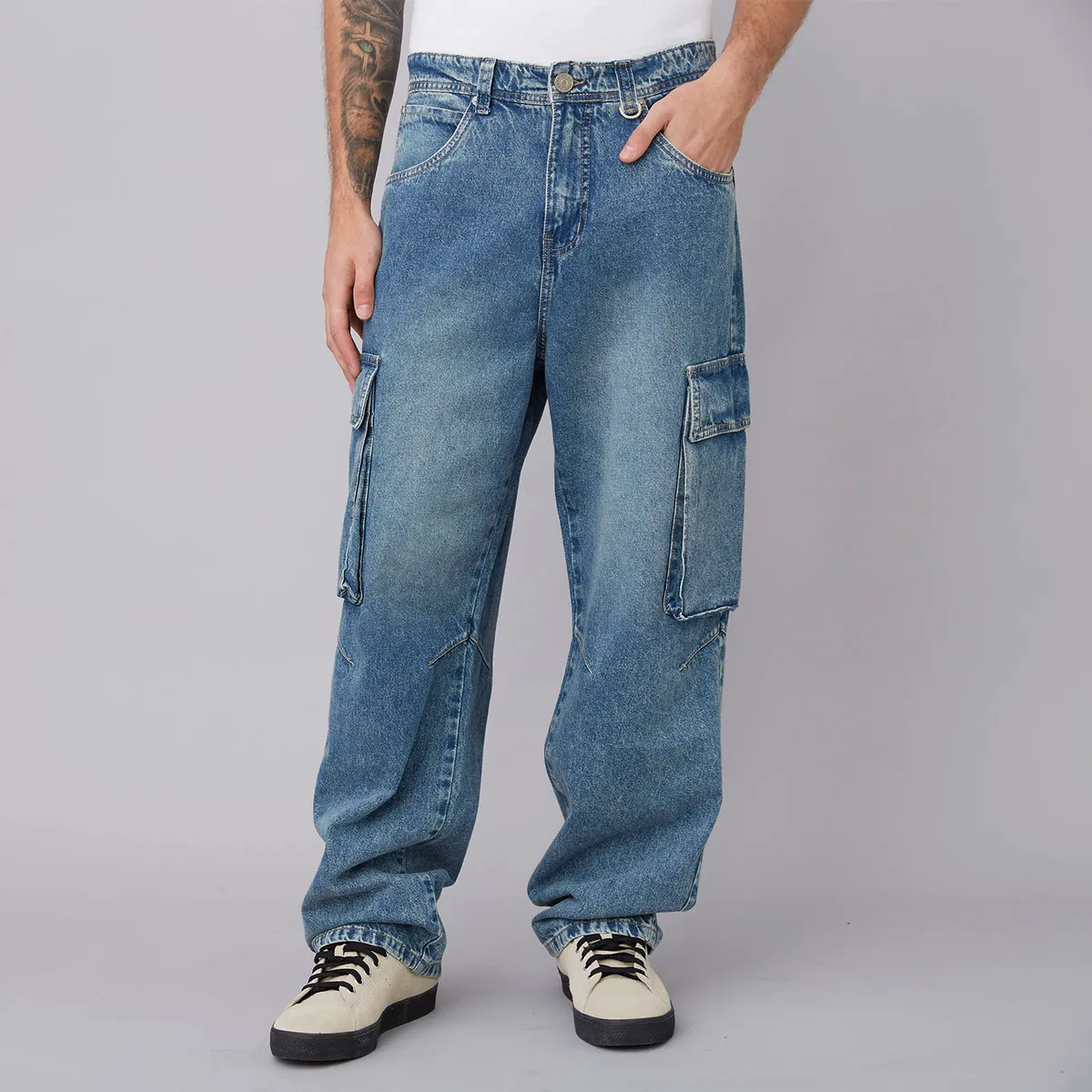 AMERICANINO - Jeans Fit Balloon Presilla Hombre Americanino