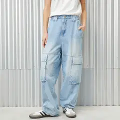 AMERICANINO - Jeans Baggy Relax Cargo Hombre
