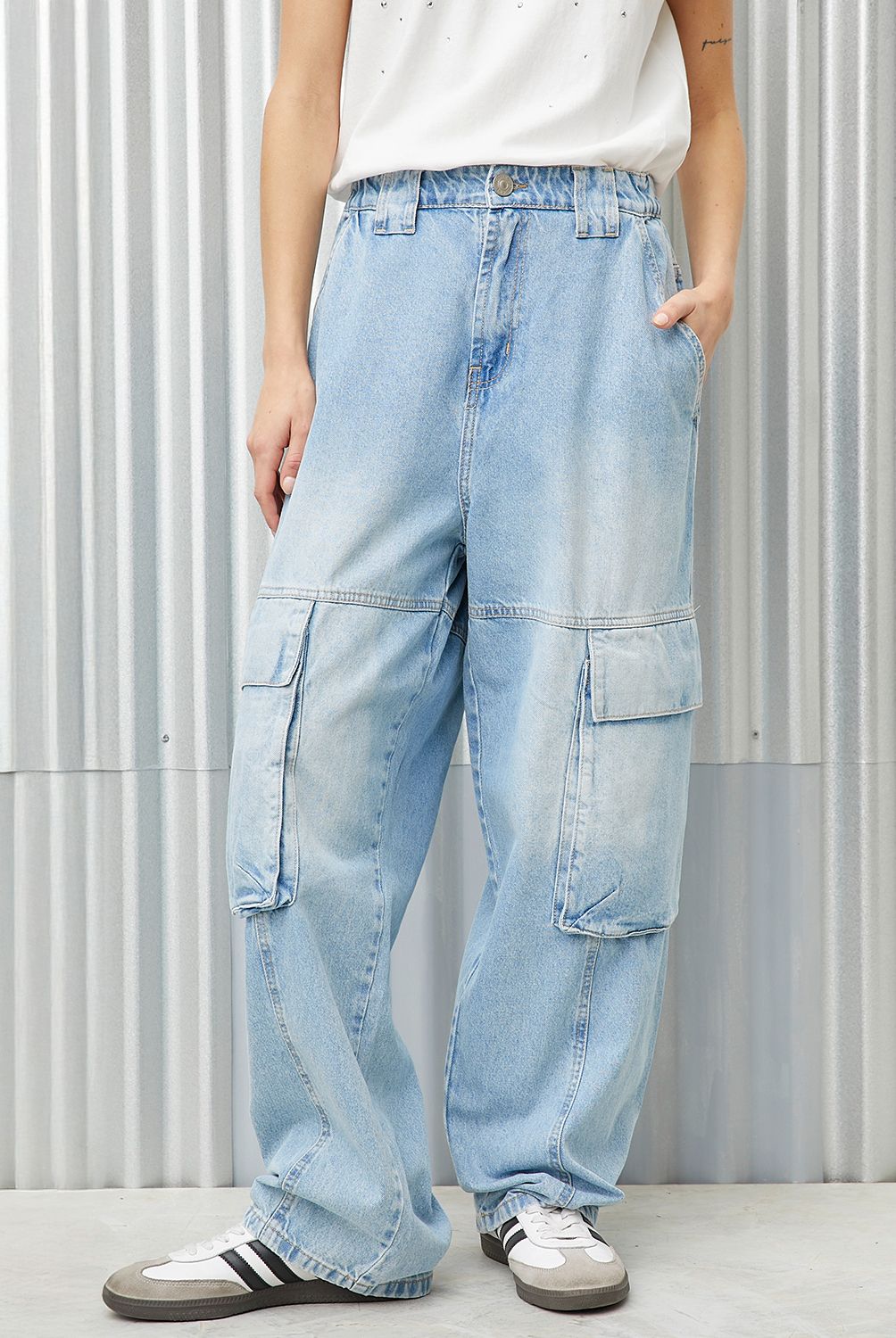 AMERICANINO - Jeans Baggy Relax Cargo Hombre Americanino