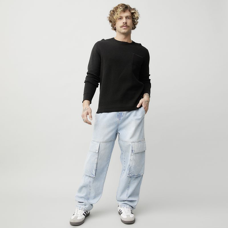 AMERICANINO - Jeans Baggy Relax Cargo Hombre Americanino