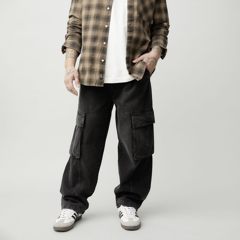 AMERICANINO - Jeans Baggy Relax Cargo Hombre Americanino