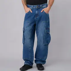 AMERICANINO - Jeans Carpintero Cargo Loose Fit Hombre