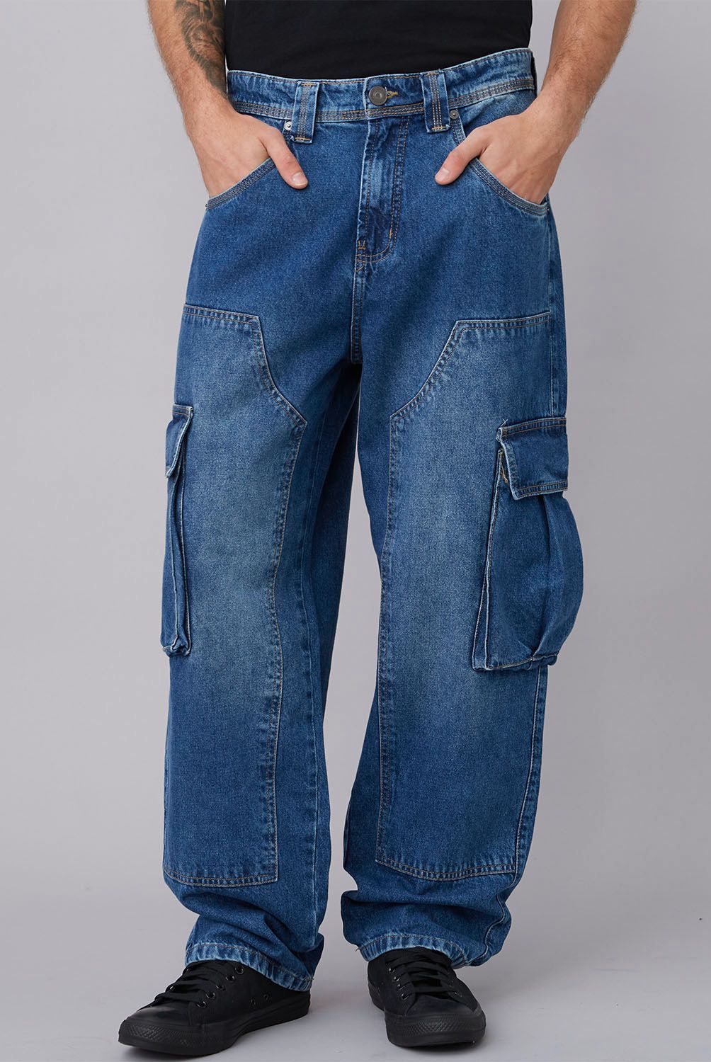AMERICANINO - Jeans Carpintero Cargo Loose Fit Hombre Americanino