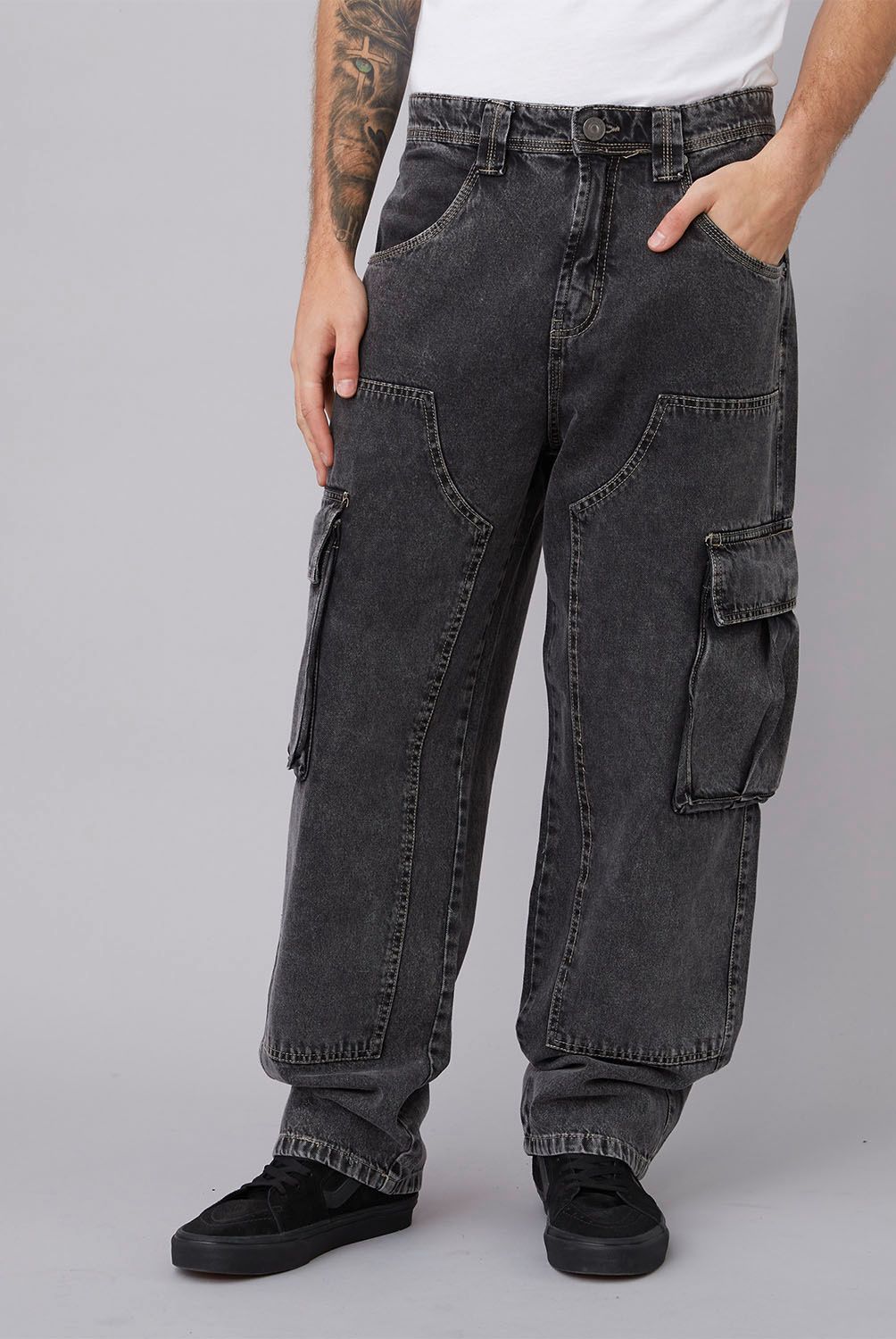 AMERICANINO - Jeans Carpintero Cargo Loose Fit Hombre Americanino