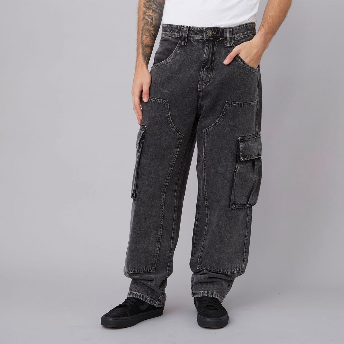 AMERICANINO - Jeans Carpintero Cargo Loose Fit Hombre Americanino