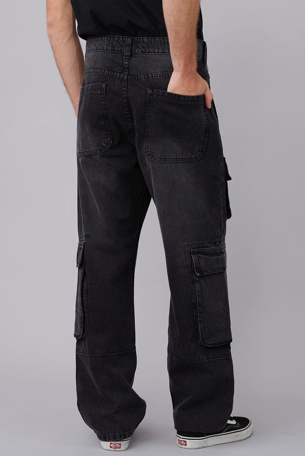 AMERICANINO - Jeans Baggy Cargo Corte Pierna Hombre Americanino