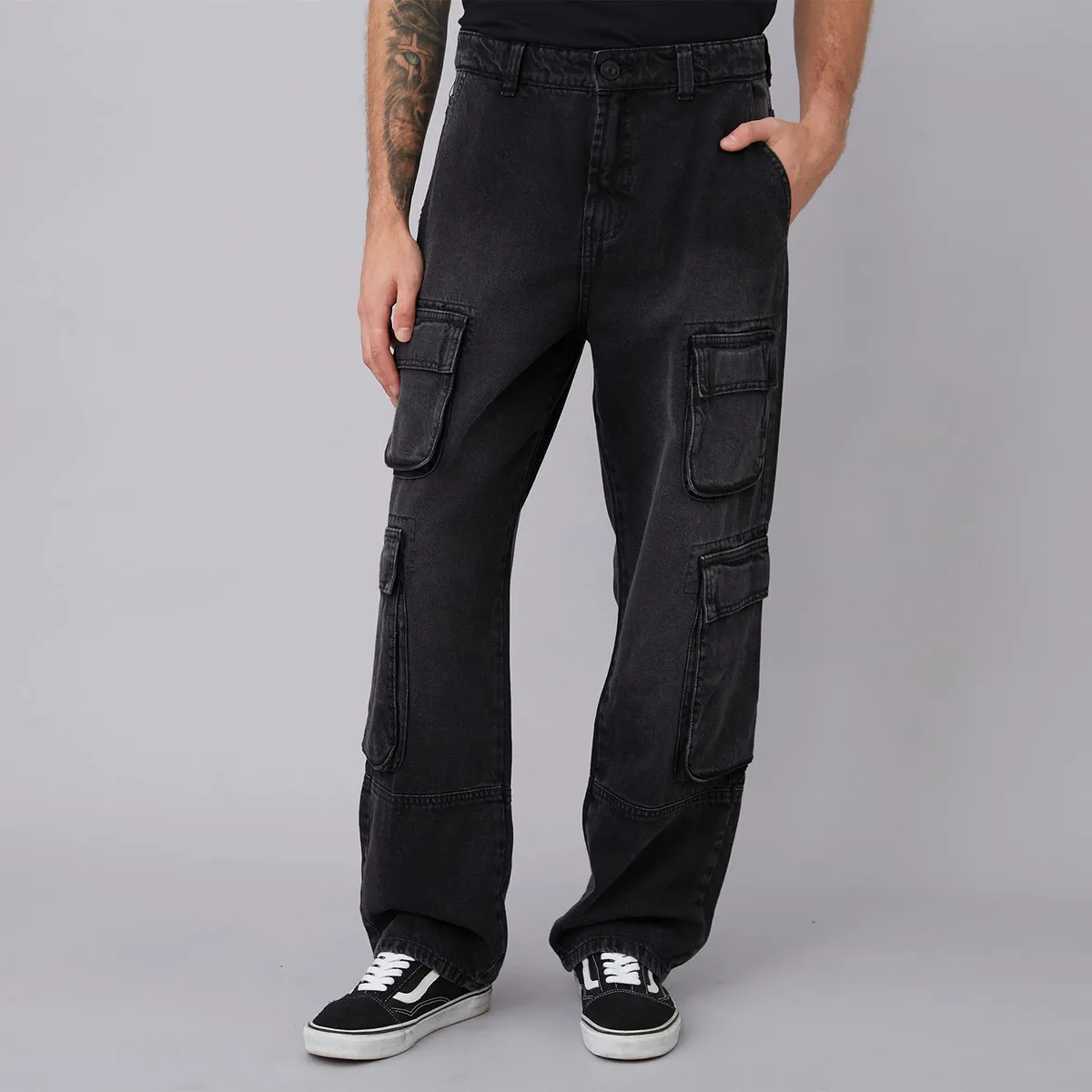 AMERICANINO - Jeans Cargo Corte Pierna Hombre Americanino