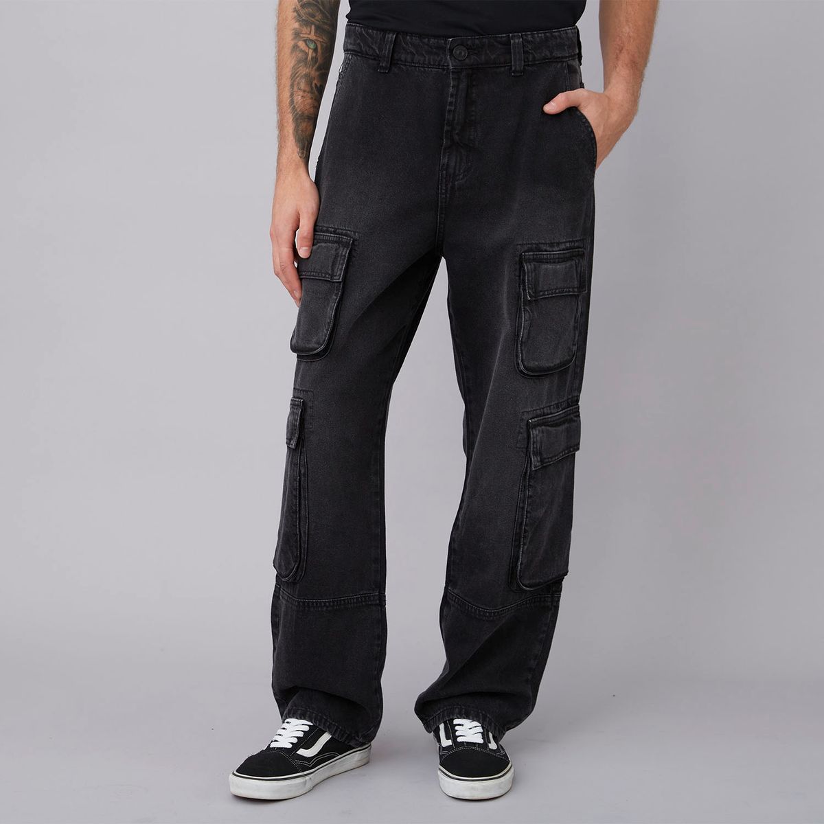 AMERICANINO - Jeans Cargo Corte Pierna Hombre Americanino