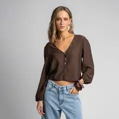 LOLITA POCKET - Blusa Texas Cafe