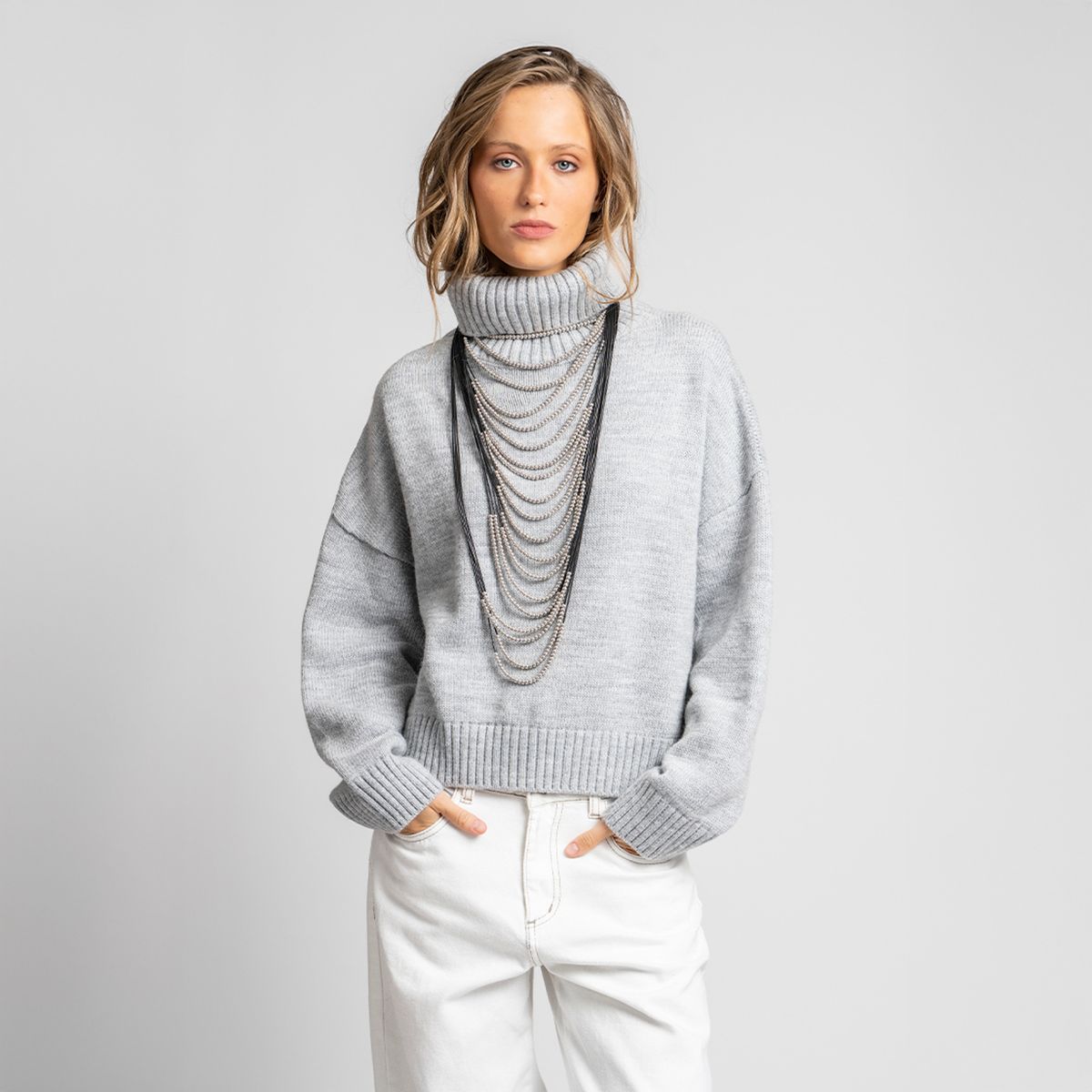 LOLITA LPK - Chaleco Lamas Gris Lolita Lpk