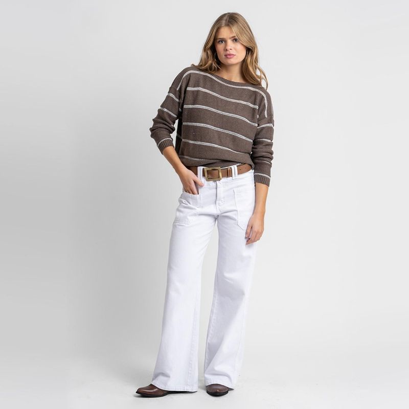 LOLITA POCKET - Jeans Tali Blanco Mujer Lolita Pocket