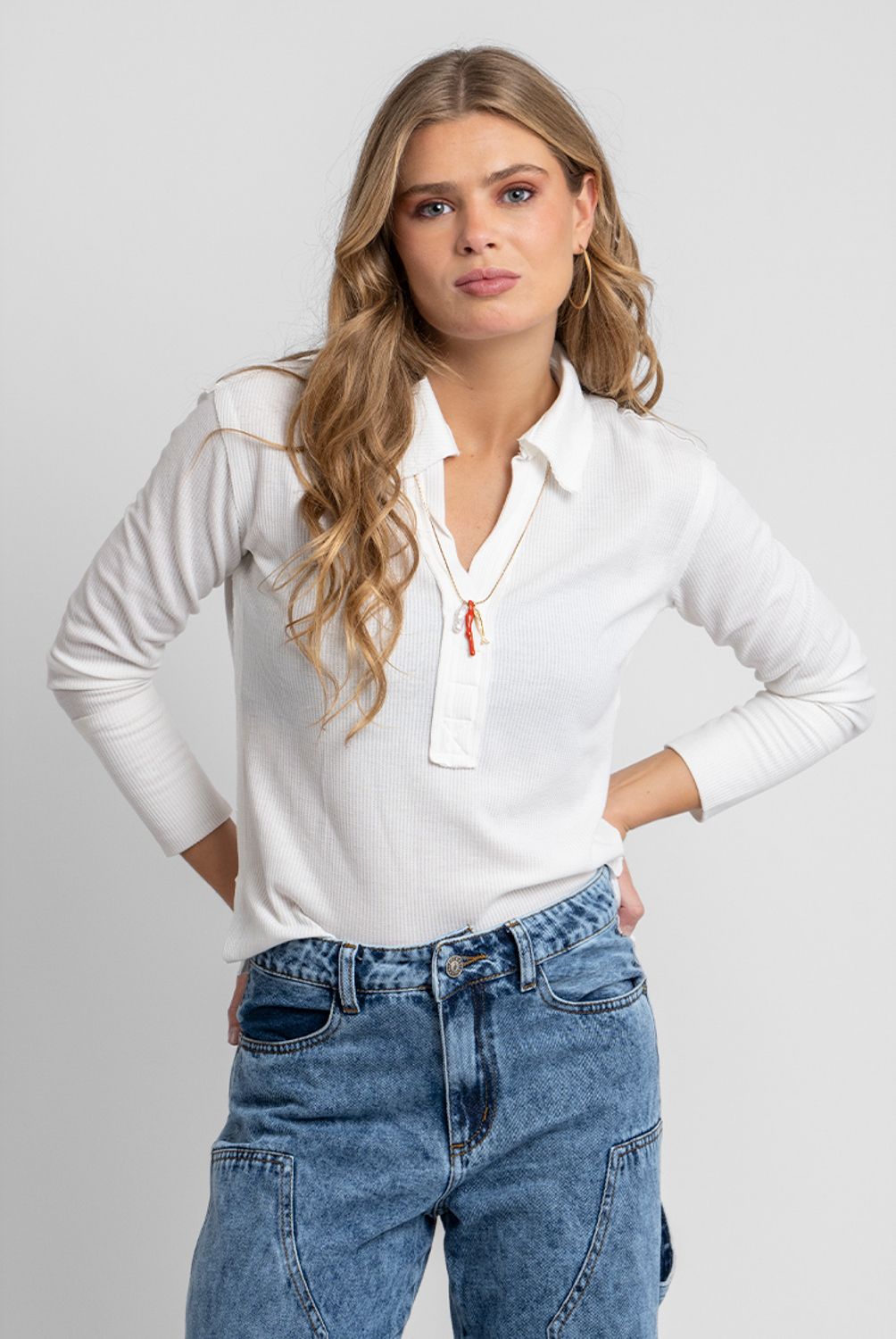 LOLITA POCKET - Polera Mia Blanco Lolita Pocket
