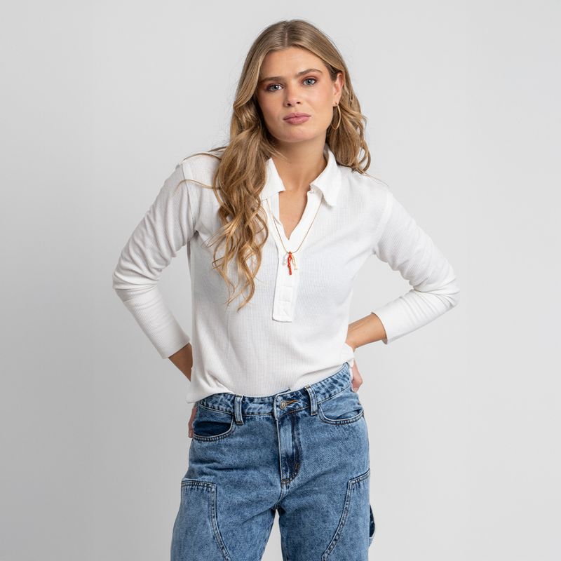 LOLITA POCKET - Polera Mia Blanco Lolita Pocket