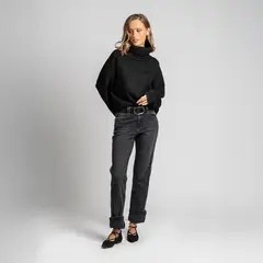 LOLITA POCKET - Chaleco Lamas Negro