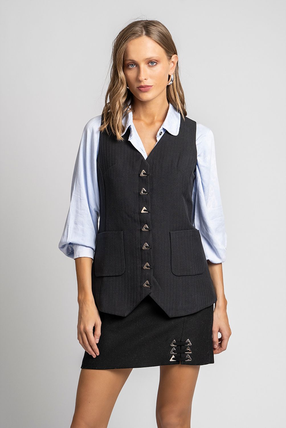 LOLITA POCKET - Vest Manhattan Negro Lolita Pocket