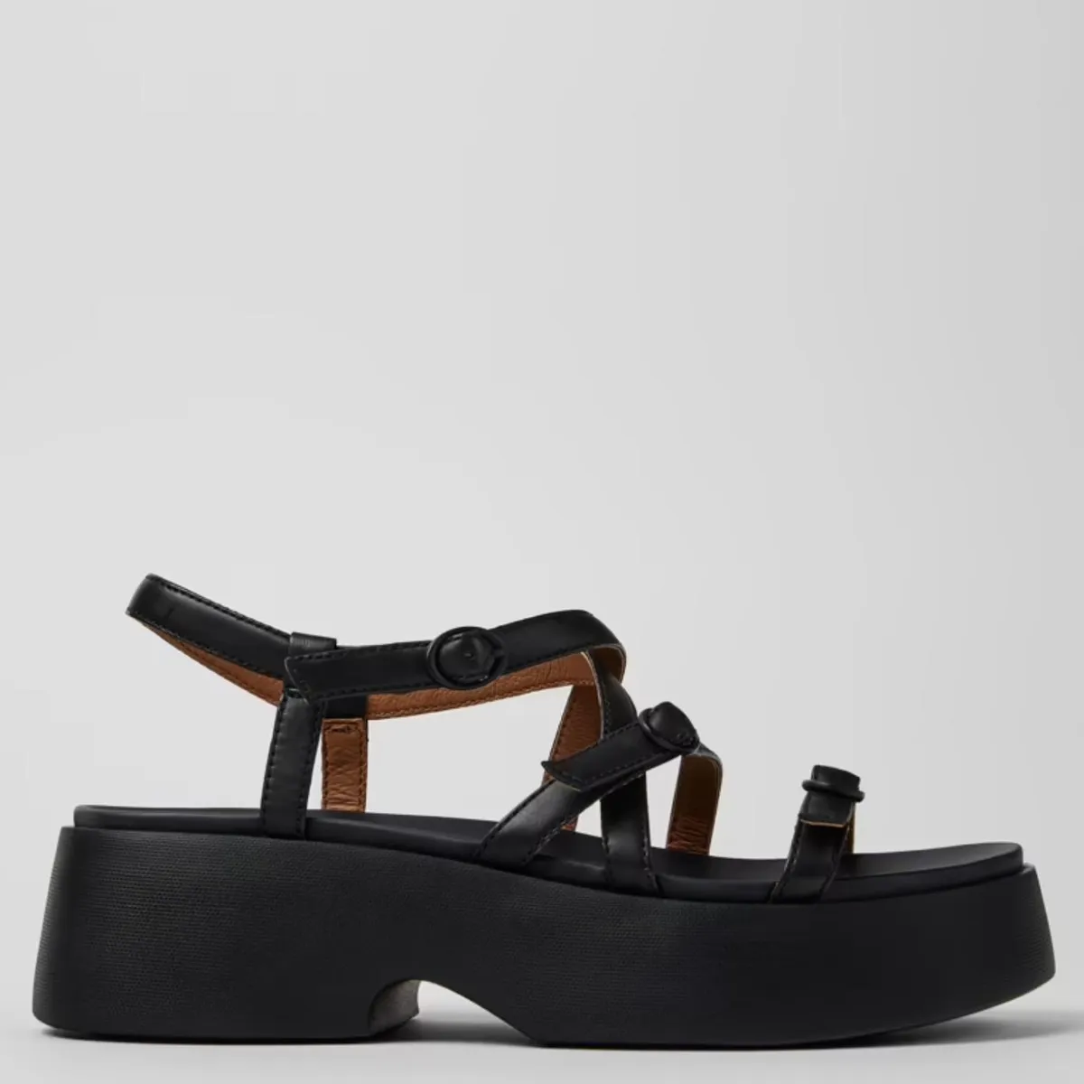 CAMPER - Sandalia Mujer Cuero Negro Camper